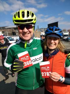 VC Walcot cycling club riders in full club strip proudly show off their race numbers