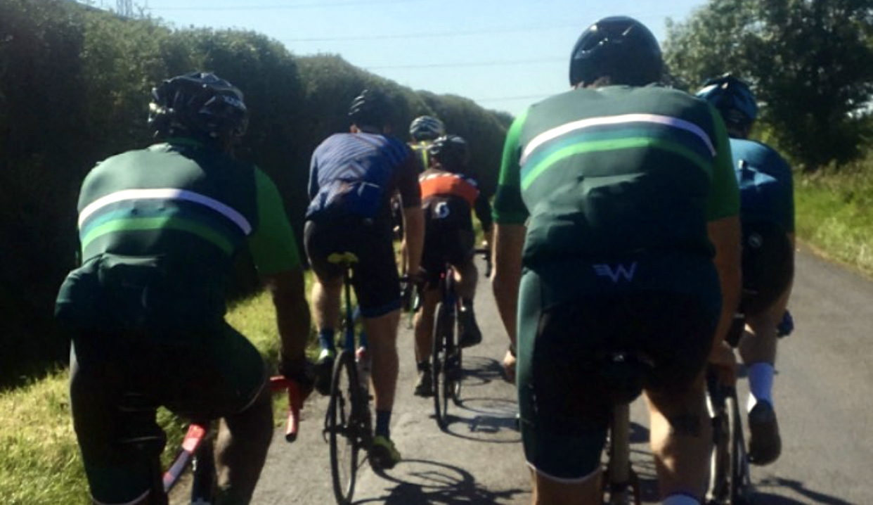 Velo Club Walcot group on a Sunday ride